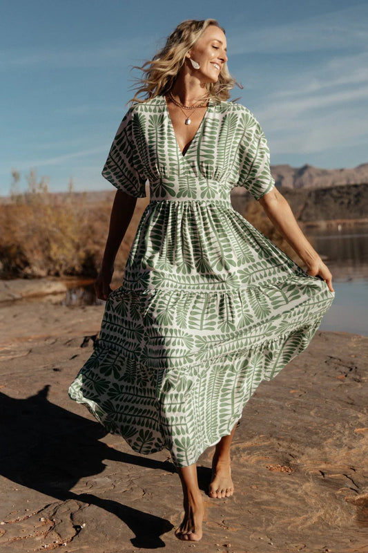 Kimono Stripe Short Sleeve Dress