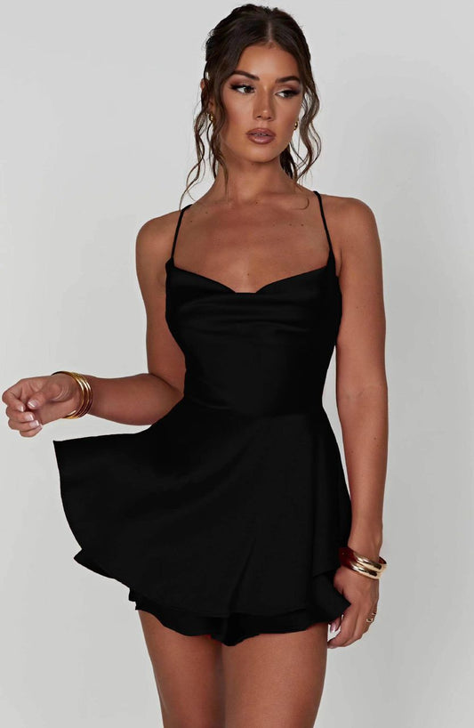 Backless Satin Dress